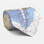 Mobile Bay, Alabama Nautical Harbour Chart Stropda Stropdas (Opgerold)