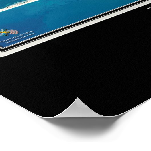 Mobile Bay Alabama Satellite Poster Map (Hoek)