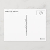 Mobile Bay pelicaans briefkaart: Golfkust, Alabama Briefkaart (Achterkant)