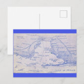 Mobile Bay Vintage Kaart (Voorkant / Achterkant)