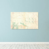 Mobile, Blakely, Messinger's Ferry-Canton Canvas Afdruk (Insitu (Houten vloer))