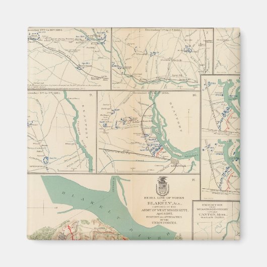 Mobile, Blakely, Messinger's Ferry-Canton Magneet (Voorkant)