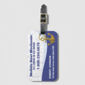 Mobile Boat Mechanic Bagagelabel (Voorkant (verticaal))