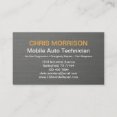 Mobile Car Repair & Auto Technician Service Visitekaartje (Achterkant)