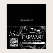 Mobile Car Wash Detail - Business Logo QR Code B Visitekaartje (Buitenkant ongevouwen)