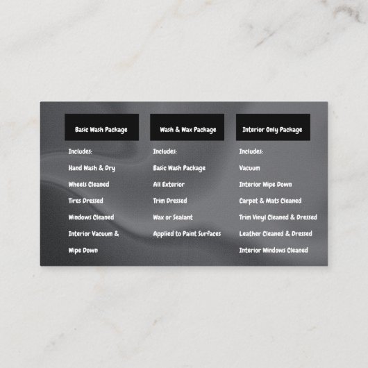 Mobile Car Wash Detailing Druk Wassen QR COD Visitekaartje (Achterkant)