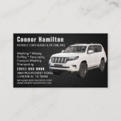Mobile Car Wash & Detailing Pressure black leather Visitekaartje (Voorkant)