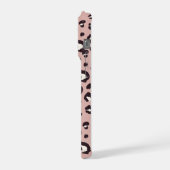 Mobile case pink animal print iPhone hoesje (Linkerkant)