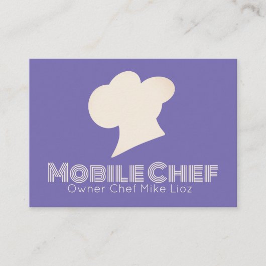 Mobile Chef Food Truck Owner Burger Visitekaartje (Voorkant)