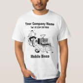 Mobile Disco DJ Disc Jockey T-shirt (Voorkant)