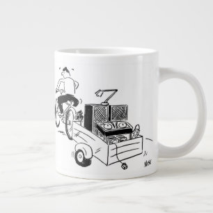 Mobile DJ Cartoon Coffee Grote Koffiekop