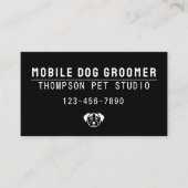 Mobile Dog Groomer Modern Bold Professional Visitekaartje (Voorkant)