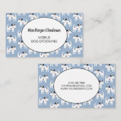 Mobile Dog Grooming Blue Visitekaartje (Voorkant / Achterkant)