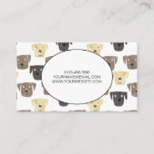 Mobile Dog Grooming Labrador Retriever Dog Visitekaartje (Achterkant)