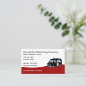Mobile Dog Grooming Modern Business Cards Visitekaartje (Staand voorkant)
