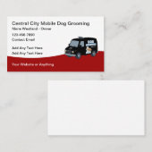 Mobile Dog Grooming Modern Business Cards Visitekaartje (Voorkant / Achterkant)