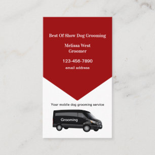 Mobile Dog Grooming Service Modern Visitekaartje