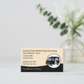 Mobile Dog Grooming Services Groomer Visitekaartje (Staand voorkant)
