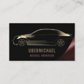 Mobile Driver Metallic Car Black gold Auto Visitekaartje (Voorkant)