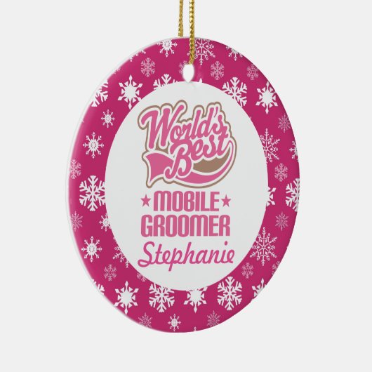 Mobile Groomer Personalized Ornament Gift (Rechts)