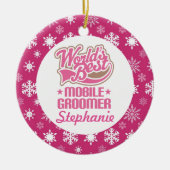 Mobile Groomer Personalized Ornament Gift (Voorkant)
