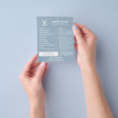 Mobile Hair Stylist Scissors Modern Blue Flyer (Hand)