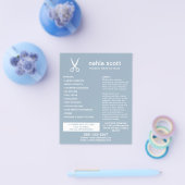 Mobile Hair Stylist Scissors Modern Blue Flyer (Enkel)