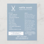 Mobile Hair Stylist Scissors Modern Blue Flyer (Voorkant)