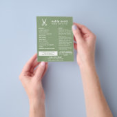 Mobile Hair Stylist Scissors Modern Green Flyer (Hand)