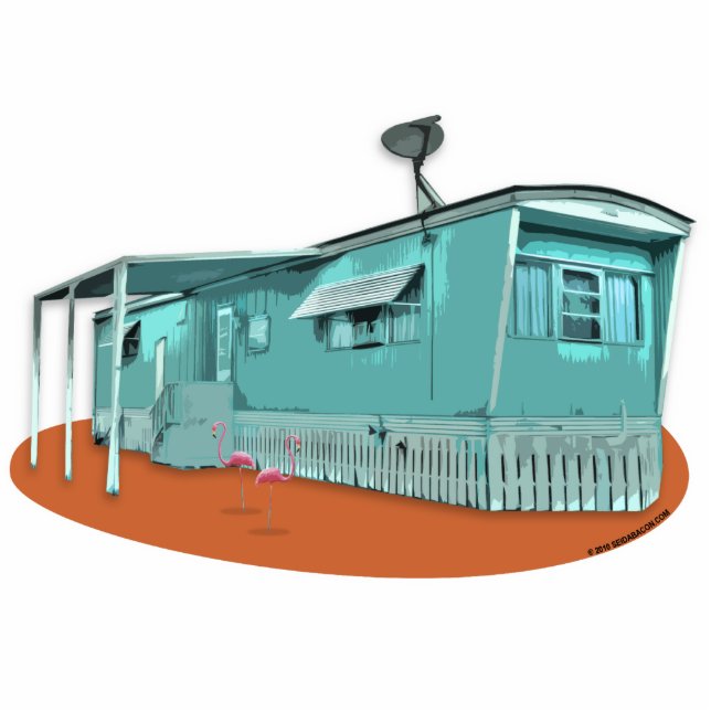 Mobile Home Cutout Magnet Fotobeeldje Magneet (Voorkant)