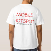 Mobile Hotspot Adverteren T-shirt (Achterkant)