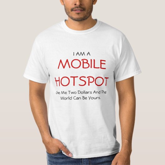 Mobile Hotspot Adverteren T-shirt (Voorkant)