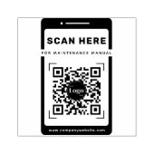 Mobile Icon Qr Code Scan Me Maintenance Manual Rubberstempel (Afrduk)