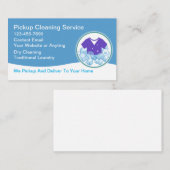 Mobile Laundry Pickup Service Business Cards Visitekaartje (Voorkant / Achterkant)