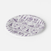 Mobile Mardi Gras Toile Papieren Bordje (Gekanteld)