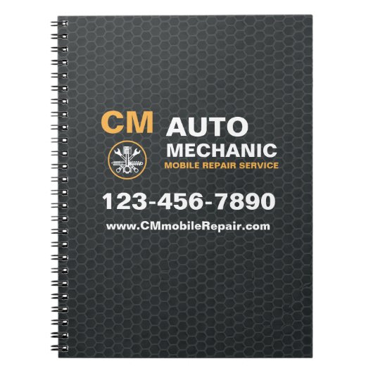 Mobile Mechanic Auto Car Repair Services Notitieboek (Voorkant)