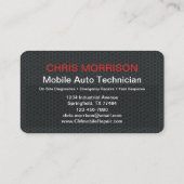 Mobile Mechanic Auto Repair Services Visitekaartje (Achterkant)