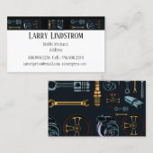 Mobile Mechanic Tire Service, zwart, op basis van  Visitekaartje (Voorkant / Achterkant)