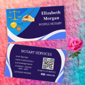 Mobile Notary Business Cards-Modern Legal QR Code Visitekaartje
