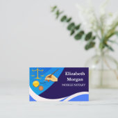 Mobile Notary Business Cards-Modern Legal QR Code Visitekaartje (Staand voorkant)