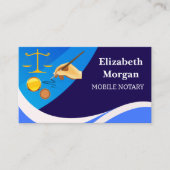 Mobile Notary Business Cards-Modern Legal QR Code Visitekaartje (Voorkant)