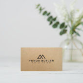 Mobile Notary House Logo Kraft Visitekaartje (Staand voorkant)
