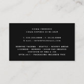 Mobile Notary Monogram Simple Business Card Visitekaartje (Achterkant)