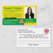 Mobile Notary Public Customizable Photo Business C Visitekaartje (Voorkant / Achterkant)