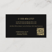 Mobile notary public photo gold black QR code Visitekaartje (Achterkant)