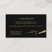 Mobile notary public photo gold black visitekaartje (Achterkant)