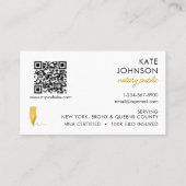 Mobile Notary Public Photo QR Code Gold Logo Visitekaartje (Achterkant)