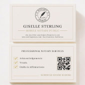 Mobile Notary Public QR Code Professional Visitekaartje