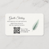 Mobile Notary QR Code Photo  Visitekaartje (Achterkant)