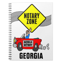 Mobile Notary Zone Red Sports Car Georgia Notitieboek